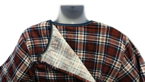 Men's Open Back Flannel Nightshirt