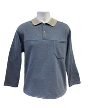 Load image into Gallery viewer, Men&#39;s Long Sleeve Fleece Polo Shirt With Functional Top Snaps

