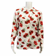 Ladies Adaptive Polyester Knit Blouse with Fooler Button Line