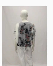 Load image into Gallery viewer, London knit printed mesh layered top
